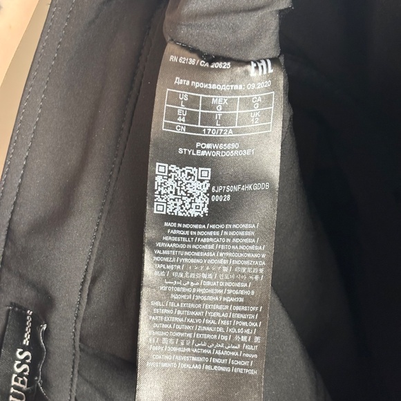 GUESS Faux Leather Croc Embossed Pencil Skirt Black Zip Detail | Size Large - Picture 7 of 7